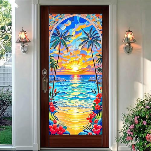 Vinilo decorativo BlissYard con diseño playa 17.7x39.3 in miniatura 6