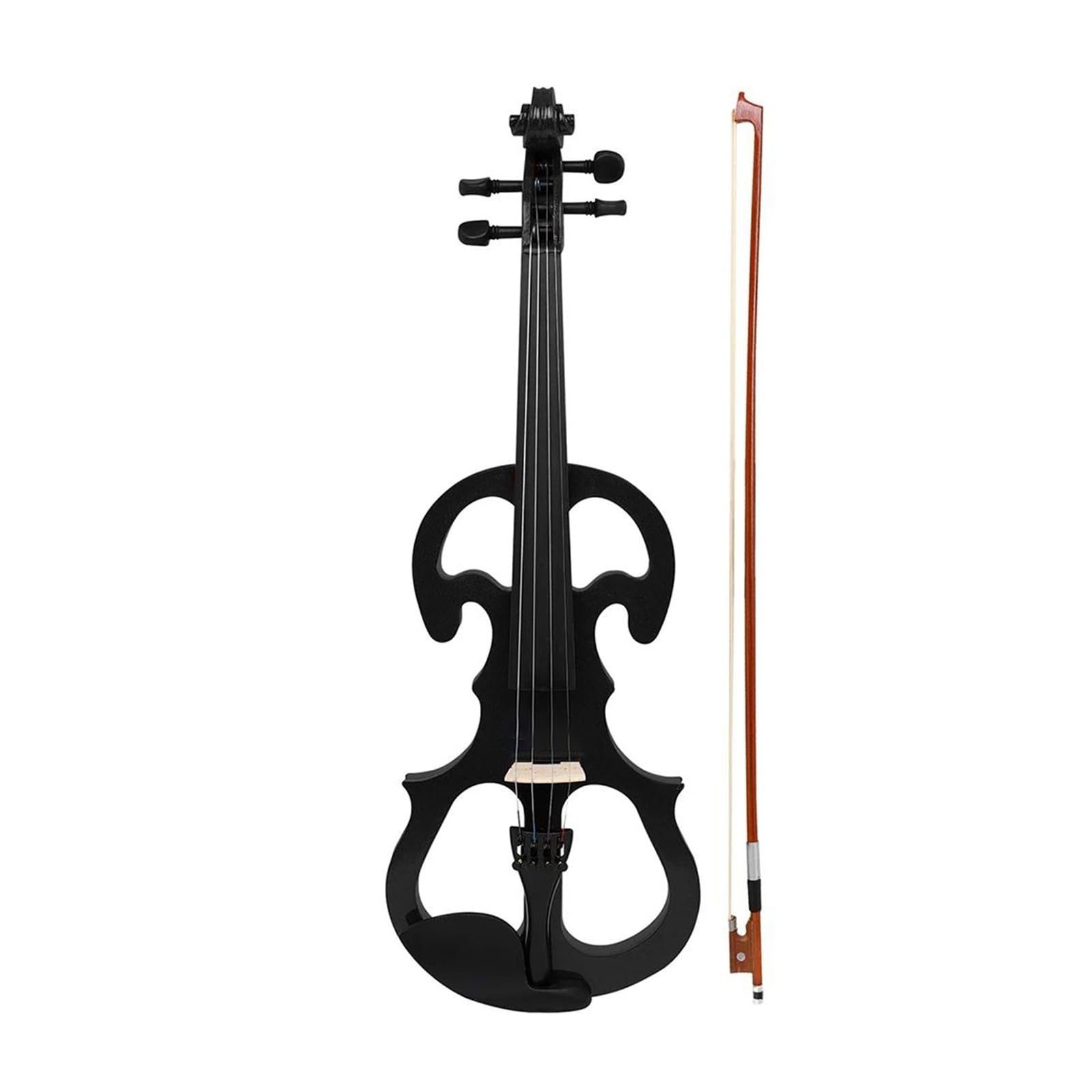 violino Strumento a corde di violino elettrico silenzioso in legno massello 4/4 con arco e custodia