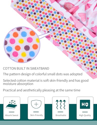 Image of Kousenpu Scrub Caps for Women, Adjustable Women's Surgical Cap with Buttons, Breathable Cute Design for Nurses and Doctors