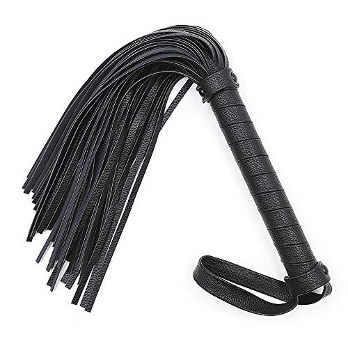 daogong Rivet Leather Strap Wound Whip Stage Props, Full Whip Length of 4.2ft