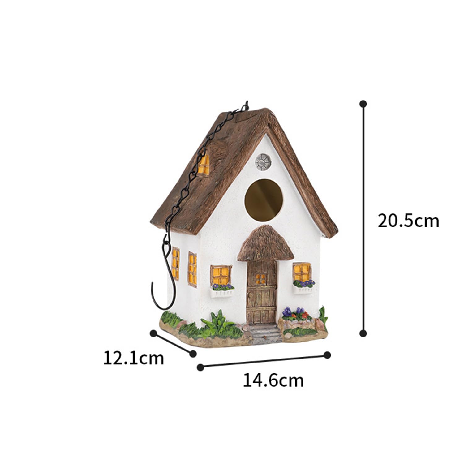Casa Colgante para Pájaros de Resina Resistente con Ventilación