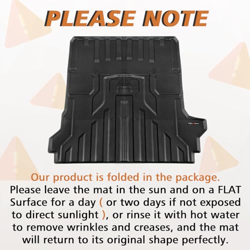 Image of TripleAliners Truck Mat Compatible with 2022-2025 GMC Hummer EV Accessories, Truck Bed Mat Heavy Duty Custom Fit All Weather Protection TPE Pickup Liner