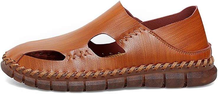 Men's Sandals Out Beach fisherman Shoes Leather Slip On Low-top Summer