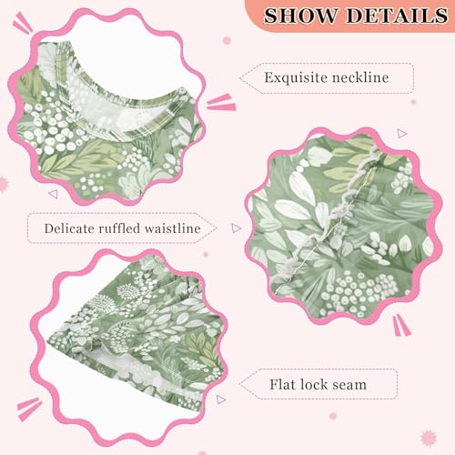 CHIFIGNO Dresses for Girls Crewneck Sleeveless Casual Summer Sundress Toddler Girl Clothes Fashion Dress 2-8T3