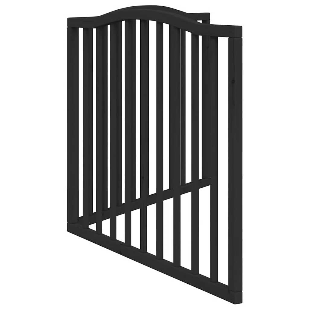 Faltbares Hundetor aus Pappelholz, 160 cm, Schwarz – Hundegitter faltbar ohne Bohren, platzsparend zusammenfaltbar für Sicherheit im Wohnzimmer, Küche und Treppe