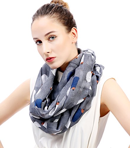 Hedgehog Animal Print Women's Infinity Scarf Lightweight2