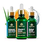 Tree of Life Beauty Facial Skin Care Set, Brightening, Firming, Hydrating, Dry Face, Dermatologist Tested - Trio Power Kit, Vitamin C, Retinol and Hyaluronic Acid, 3 count of 1 Fl Oz