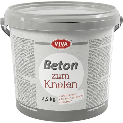 Viva Decor Beton zum Kneten – Kreativer Bastelbeton im 4,5 kg Eimer für...