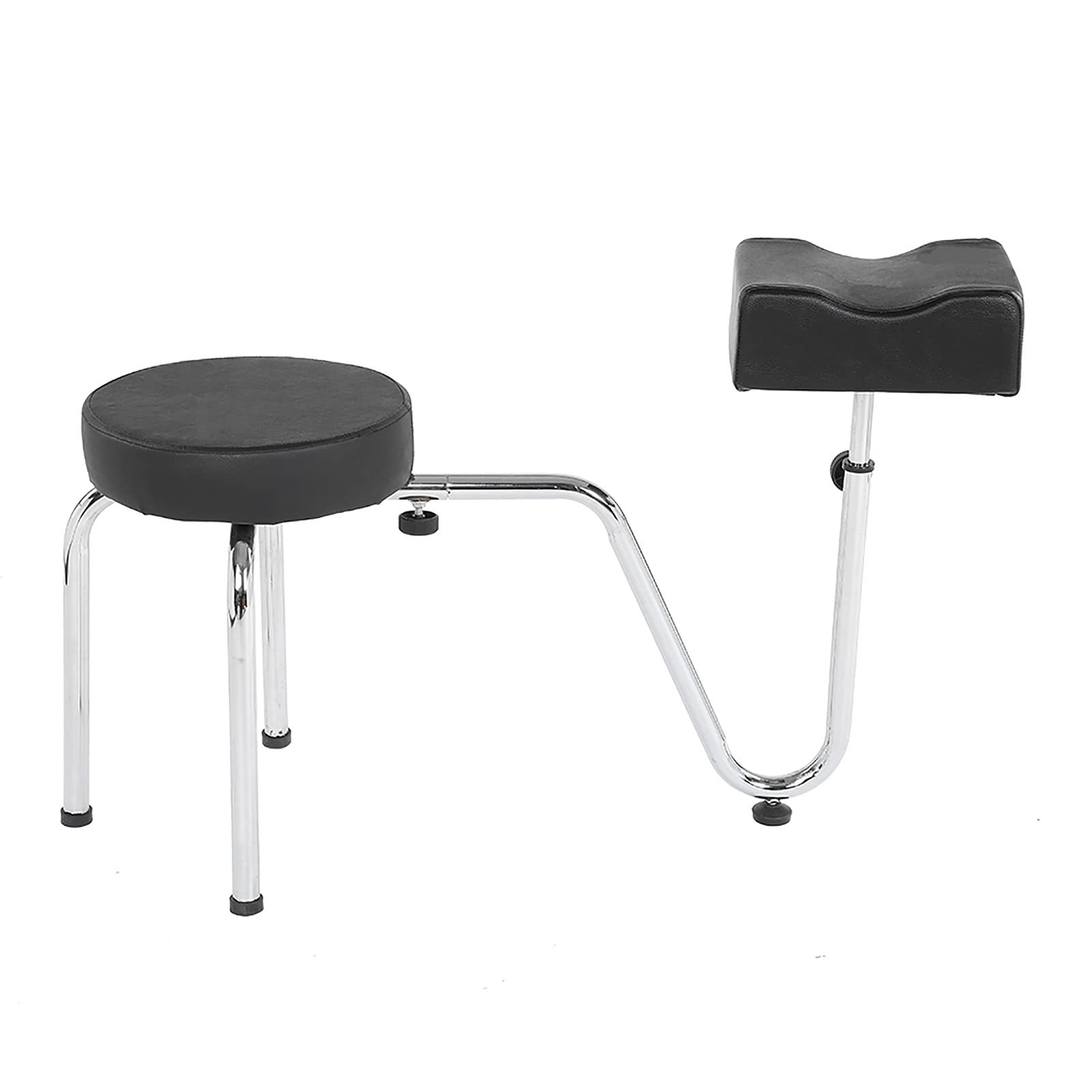 Poggiapiedi Regolabile per Braccioli per Tatuaggi in Pelle PU, Poggiapiedi per Pedicure, per Tatuatori e Saloni di Pedicure, Base in Metallo Solido, 2 Colori (BLACK)