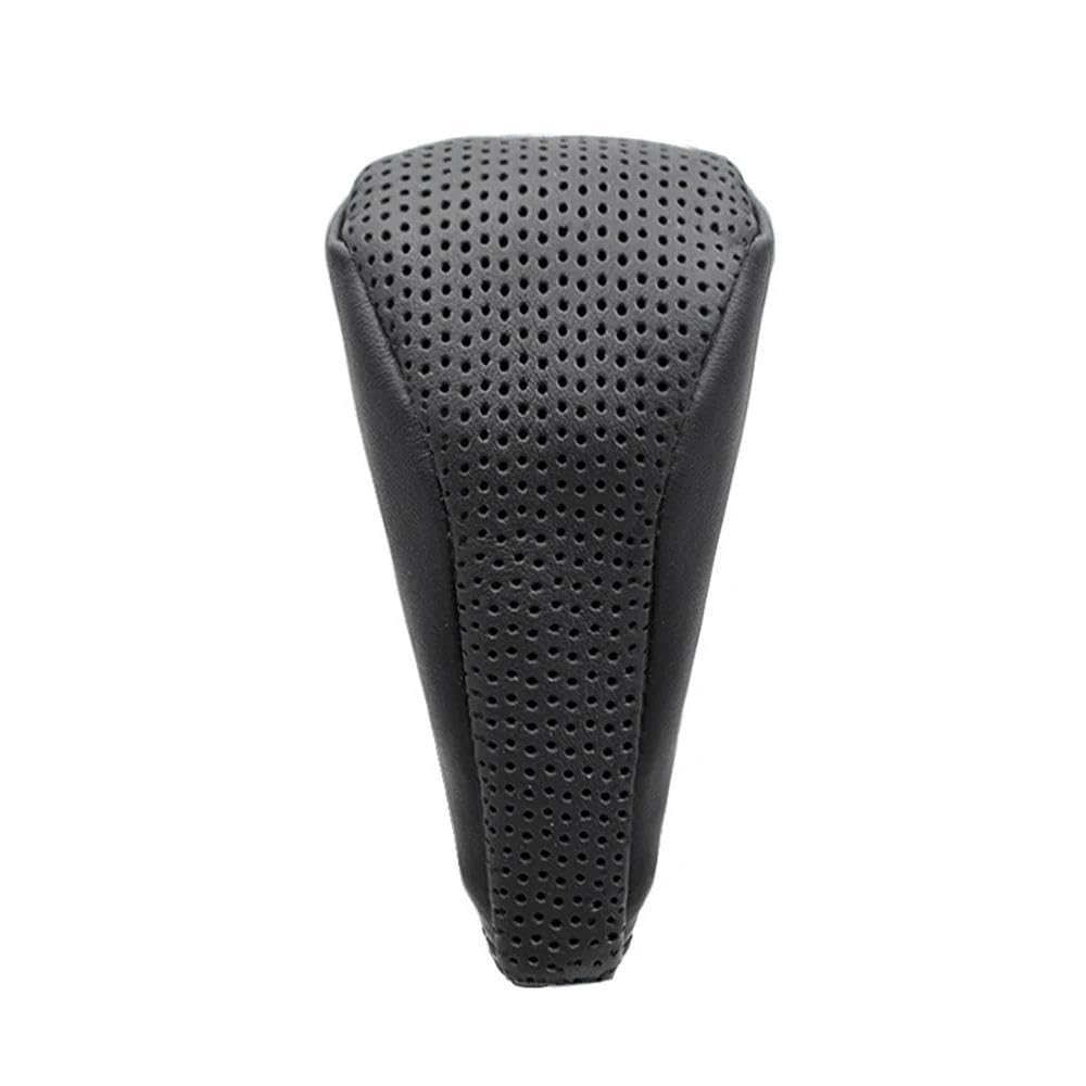 HYASDBWE Car Leather Gear Shift Knob Covers Zipper Handbrake Cover Automatic Transmission Handle Stick Cover Protector Auto Part Gear Shifter Parts(Black)