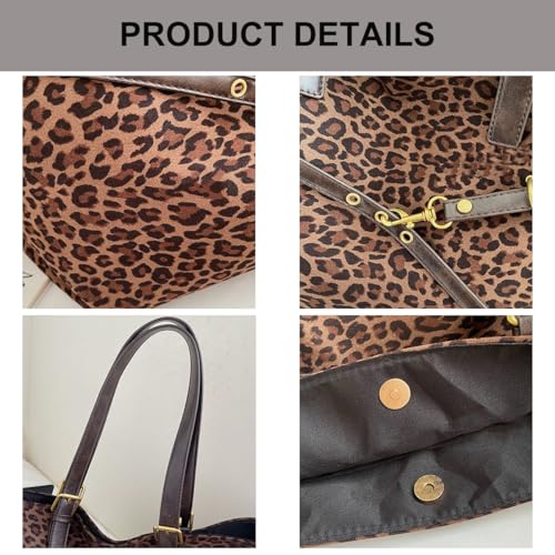 Bolso Tote con Estampado Leopardo para Mujeres miniatura 5