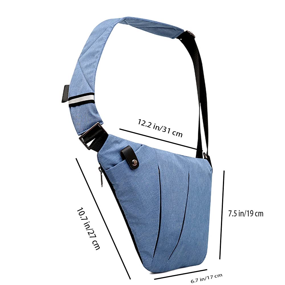Ovecat Sling Bag Crossbody Spalla Petto Zaino antifurto a ghigliottina, per Uomo Donna