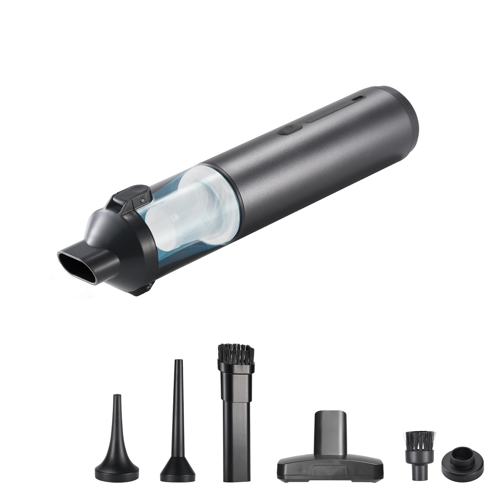 Frequeg Mini Car Vacuum Cleaner, USB Charging, 4-in-1 Portable Handheld Cordless Vacuum Cleaner, 16,000pa Suction, 2 Suction Modes for Car, Home and