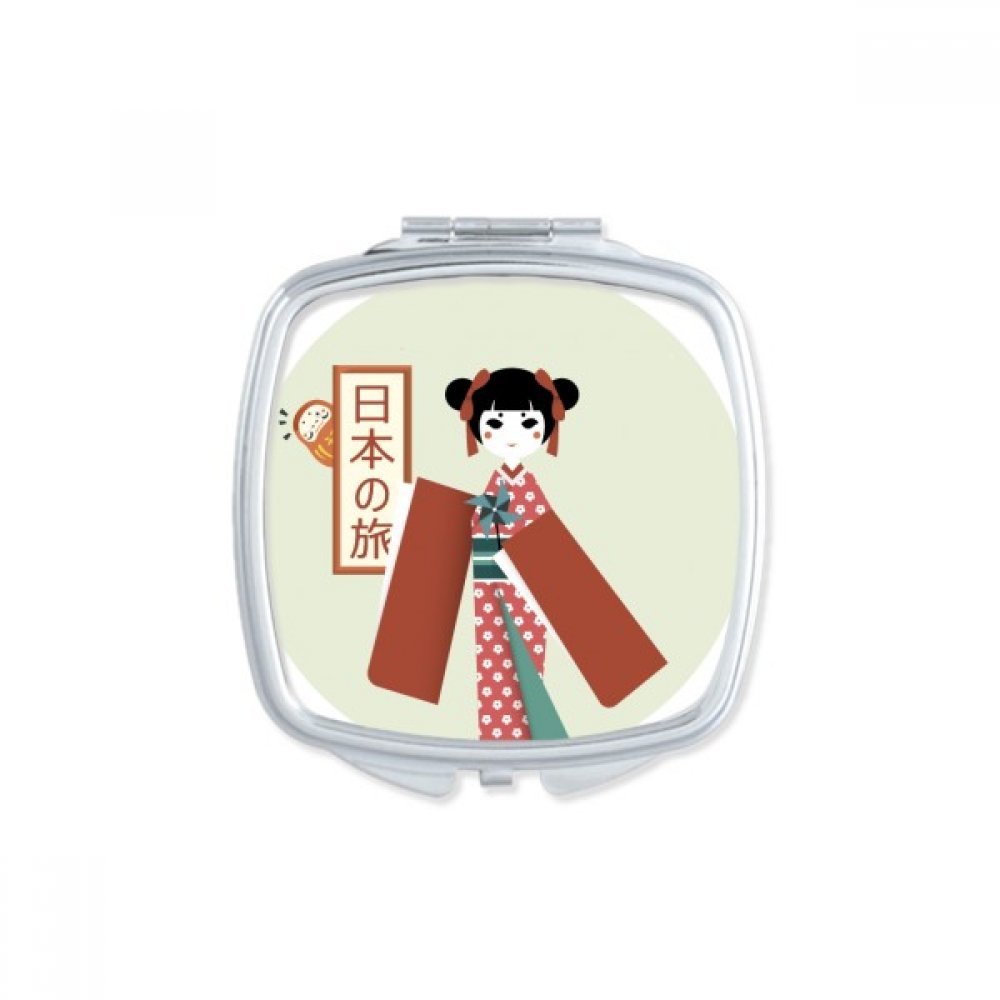 Miroir de poche compact maquillage japonais animaux chanceux mignon petit miroir portable voyage