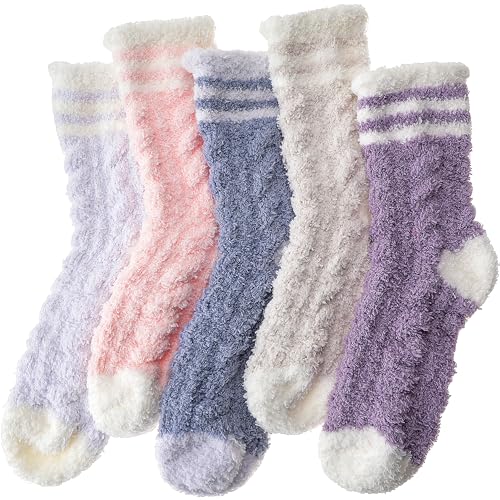 Image of Anlisim Fuzzy Socks for Women, Soft Comfy Cozy Fluffy Thick Winter Warm Fleece Slipper Socks