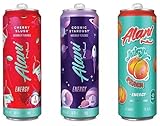 Alani-Nu Energy Drink New Variety Pack, Cherry Slush, Cosmic Stardust & Juicy Peach, 12 fl. oz., (9 Pack)