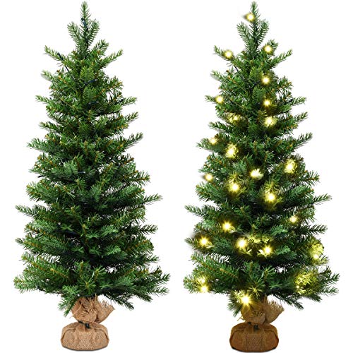 DREAMADE 90 cm Beleuchteter Weihnachtsbaum, Künstlicher Christbaum...