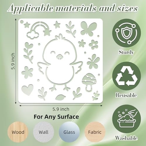 Mandala Stencils for Crafts Reusable DIY Furniture Decor Art Datura Painting Stencil 12Pcs Kit for Wood Embroidery Wall Silk Screen Journaling(11.4X8.2 Inch) by Resfimu - Image 4