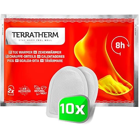 TerraTherm Calentadores Adhesivos para Dedos como Calentadores de pies, 10 Pares Cover
