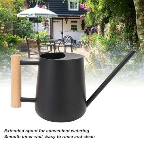 Arrosage d'eau des fleurs de jardin en acier inoxydable noir durable - 4