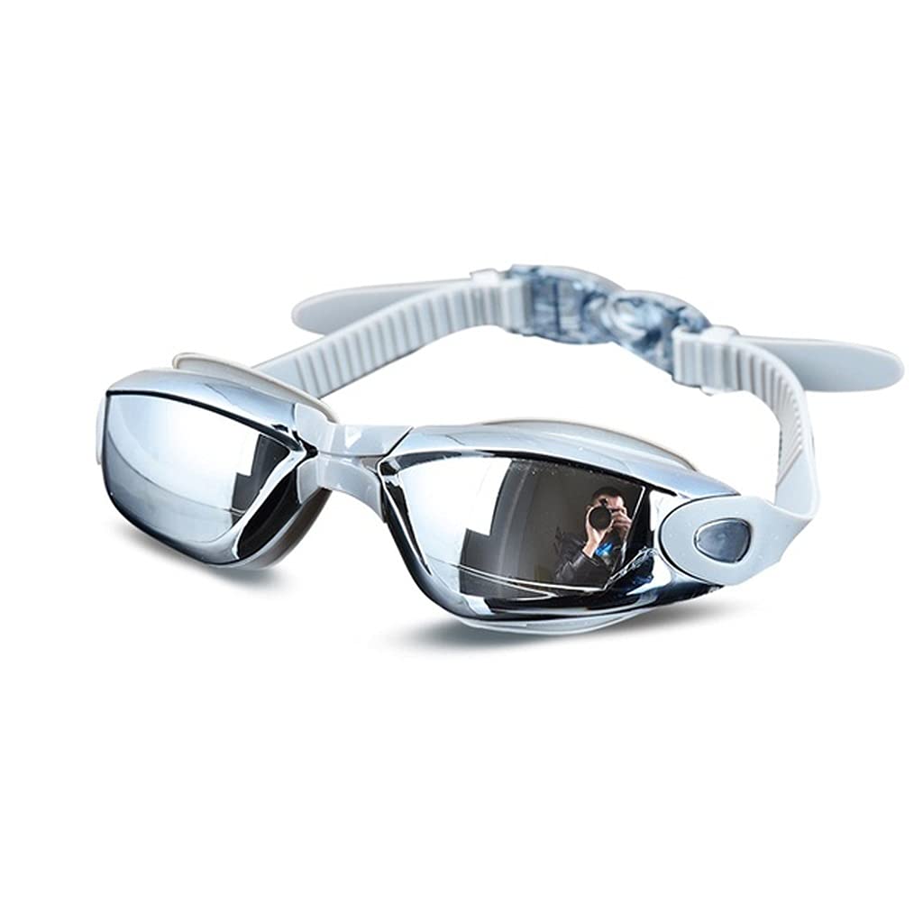 Gafas de natación de Silicona Profesional Gafas de natación Ultravioleta de galvanoplastia antivaho para Hombres Mujeres Buceo Deportes acuáticos Gafas (Color : A) (D)