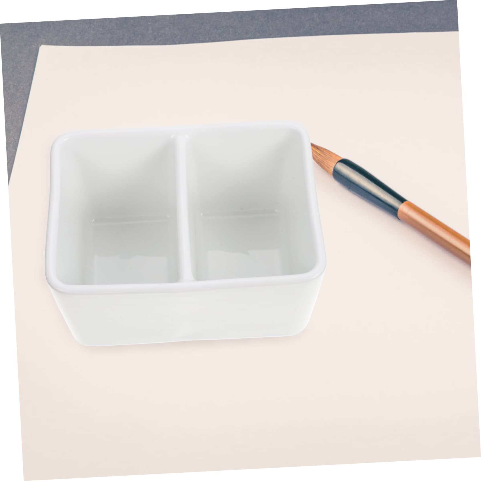Arandela De Cepillo De Cerámica Plato De Tinta Plato De Agua De Cerámica Plato De Lavado De Pluma Pintura De Caligrafía Tazón De Tinta De Tinta De Cerámica Tintero