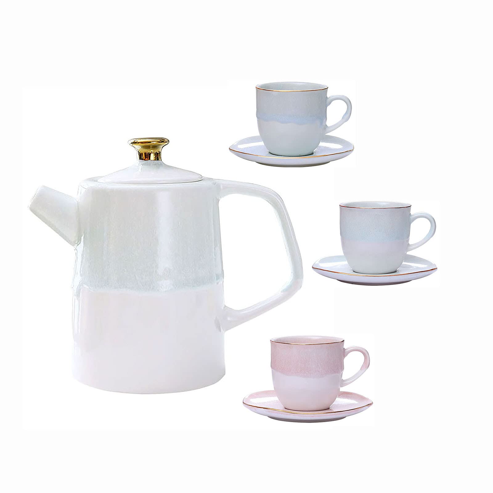 Zestawy Do Herbaty Z Imbrykiem Dla Dorosłych, Filiżanka Do Herbaty I Spodek, Serwis Dla 3 Osób, Porcelana, Ceramika, Kawa, Herbata, Zestawy Prezentowe Na Herbatę, Kawę, P