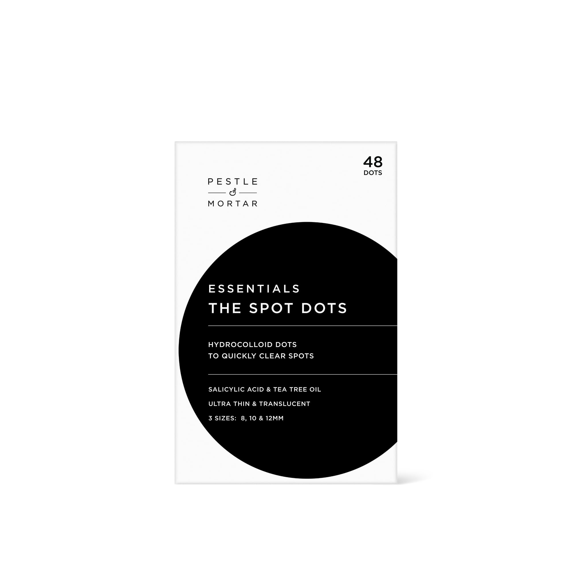 Pestle & Mortar Acne Patch - Face Spot Treatment Dots for Overnight Use Targeted Acne Breakout Treatment, Clear