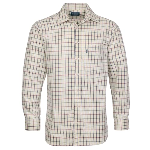 Fort Workwear Men’s Melton Tattersall Check Shirt Long Sleeves Dress Shirt for Men