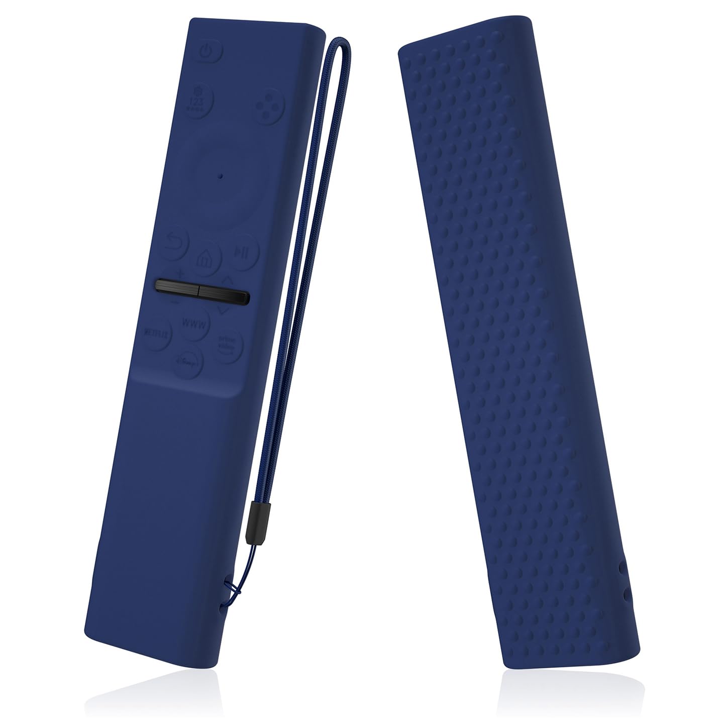AKSHFETH Silicone Case for Samsung Remote Control BN59-01388A BN59-01393A BN59-1393H Full Wrapped Anti-Slip Cover (Dark Blue)