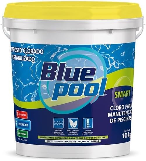 Balde de Cloro Granulado Fluidra para tratamento de piscinas 10kg