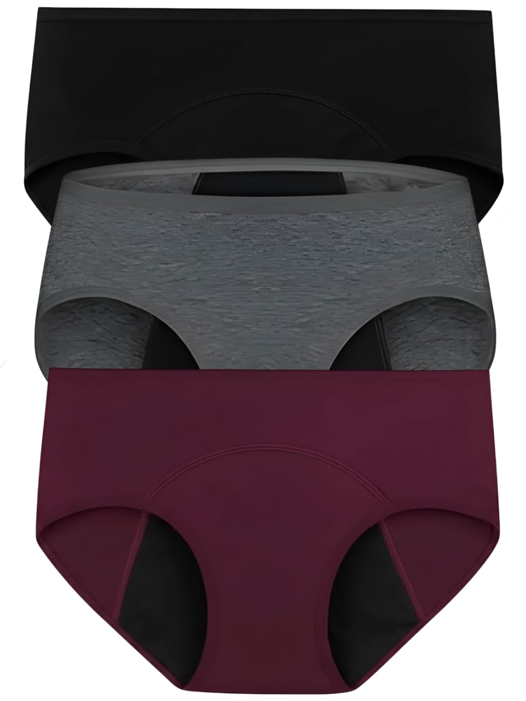 tedwoods Women's Leakproof Period Panty Pack of 3 | Reusable Menstrual Underwear | High Absorbency Cotton Briefs for Light, Medium & Heavy Flow-picture-29