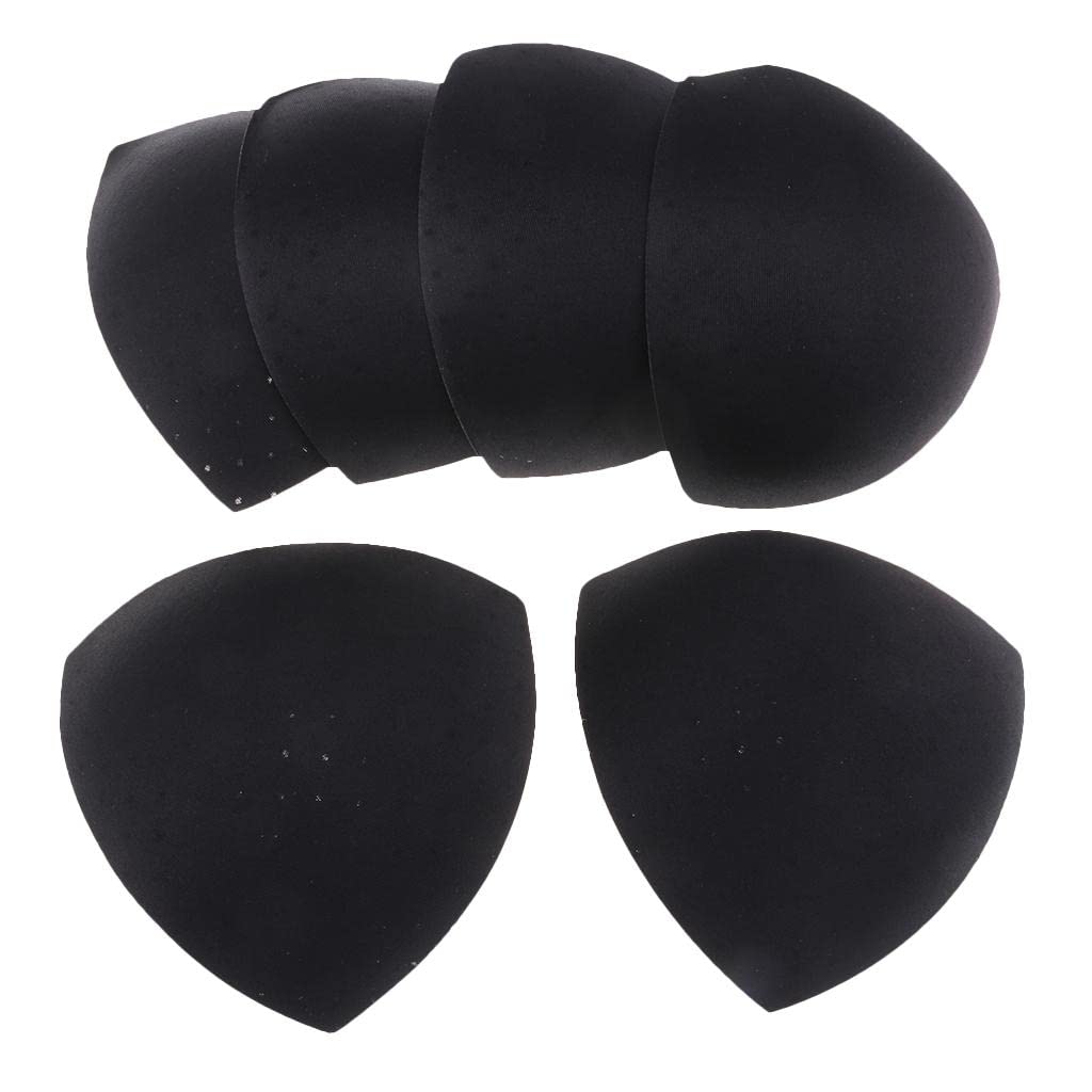 JAZZY PEARLS® 3 Pairs Triangle Sewing in Insert Soft Cup Removable Padded Black Bra Cup Pads Foundations & Undergarments Sewing Crafts-image-38