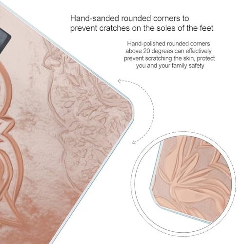 Báscula Digital Rose Gold para Baño con Vidrio Templado miniatura 4