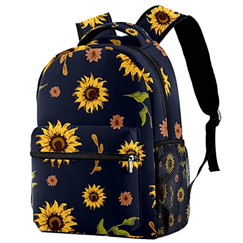 Sac à dos tournesol jaune et noir pour les trajets quotidiens des actifs