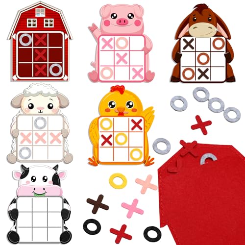 Blosssound 12 Pack Farm Party Favors Tic Tac Toe miniatura 1