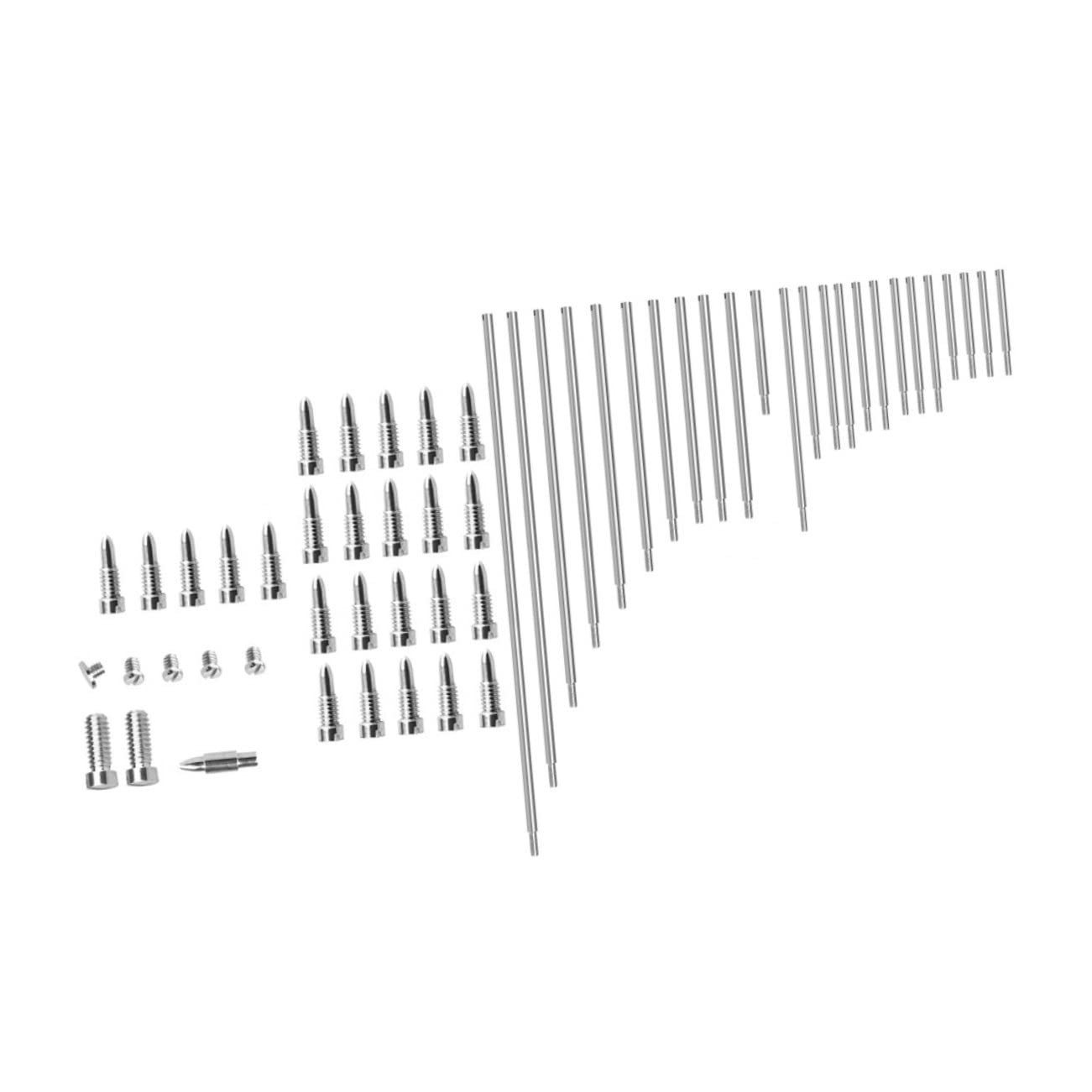 Toyvian 3juegos Accesorios Para Reparación De Saxofón Soprano Incluye Ejes Rosacados Tornillos y Clavo Kit De Mantenimiento De Instrumentos De Viento