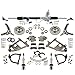 Mustang II IFS Hub-to-Hub Independent Front End Suspension Kit, 2 Inch Drop Spindles, Tubular Control Arms, 600 Rated Coilovers, Power Rack, 5 x 4-1/2" Bolt Pattern