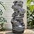 Ultym Extra-Large 6-Tier Outdoor Water Fountain with LED Lights, Cascading Rock Waterfall for Garden Patio Porch, Weather-Resistant Polyresin Water Feature for Tranquil Oasis