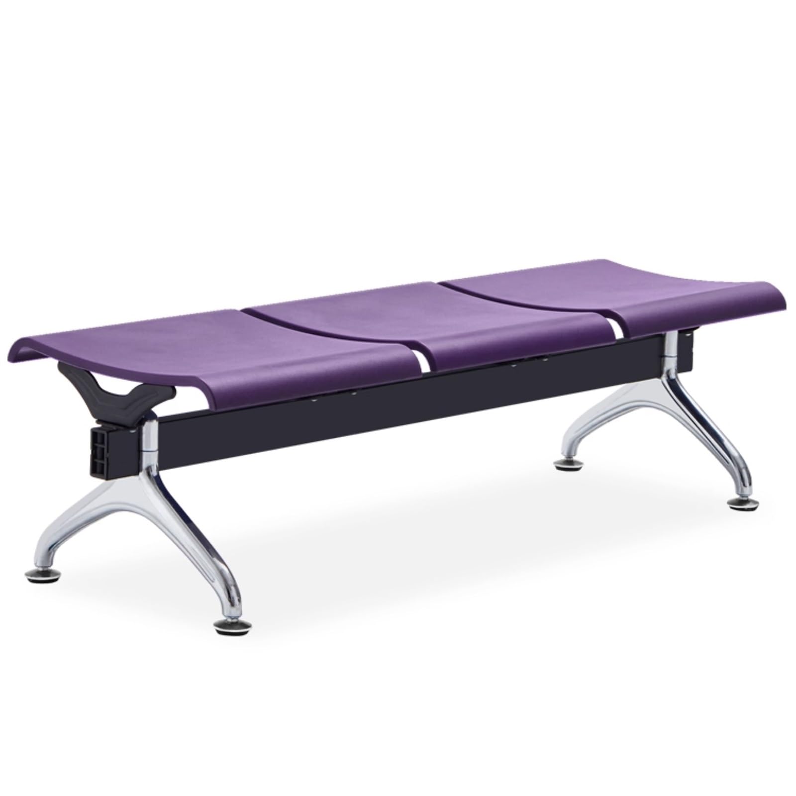 SaryEdge Reception Chairs Set for, Office Guest Bench Seating, No Arms Airport Chairs, Comfortable Seating for Bank, School, Modern Design,