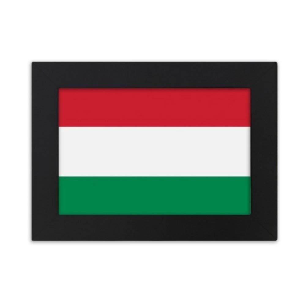 Cadre photo noir motif drapeau Hongrie 13x18 cm pour bureau et table