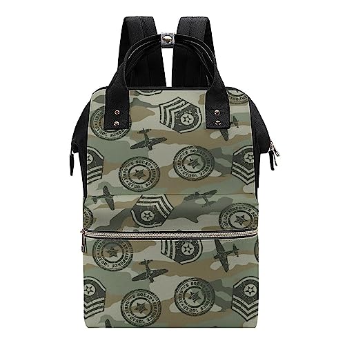 Military-Badges-Pattern-Diaper-Bag-Portable-Backpack-Mommy-Bag-Travel-Shoulder-Daypack-for-Outdoor-Working-Beach