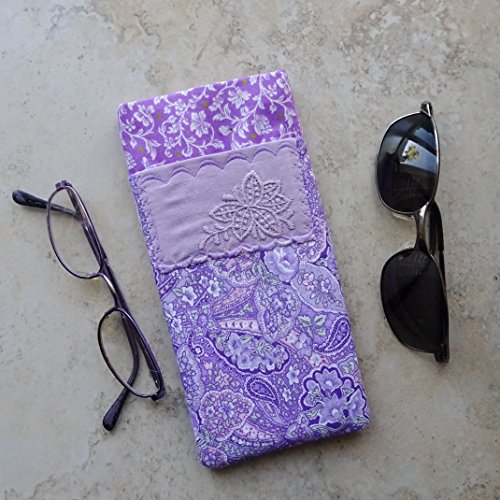 Double Eyeglass Case,Purse for Glasses,Holds 2 Pairs,Gift for Her Handmade Products