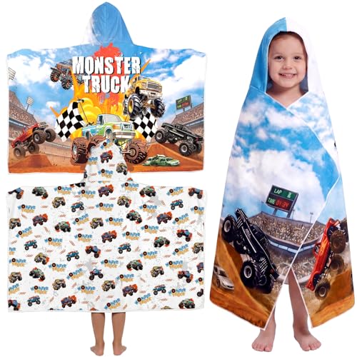 Peryiter 2 Pcs Truck Beach Towel Quick Dry Towels Swimming Bath Shower Pool Travel Trips Vacations Absorbent Soft Beach Blanket 50 x 30 Inches