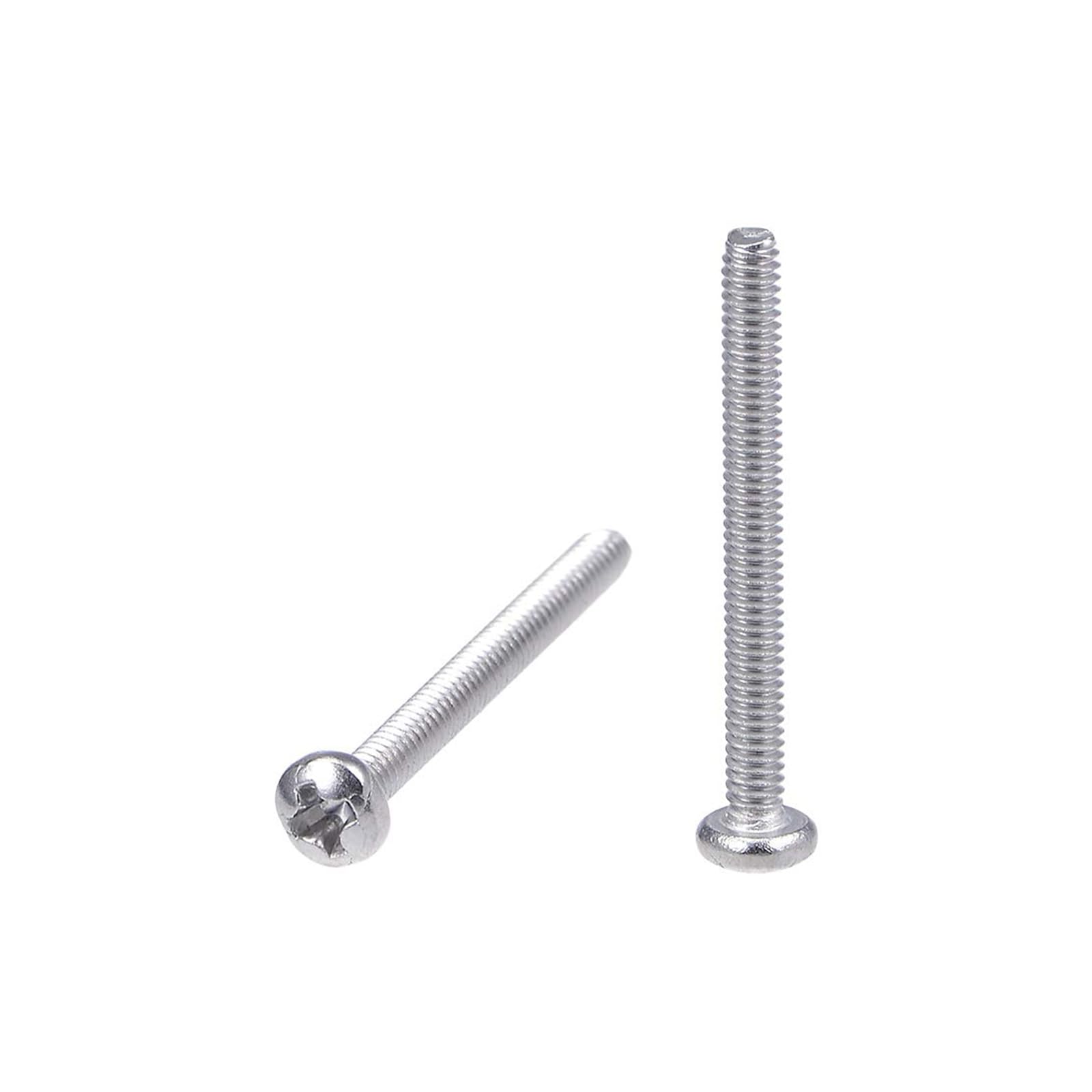 MACHSWON M2x20mm Machine Screws Pan Phillips Cross Head Screw 304 Stainless Steel Round Head Cross Screw Fasteners Bolts 30Pcs