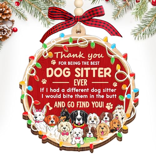 Dog Sitter Wooden Ornament