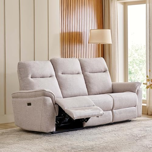 Image of Home Centre | Artise Fabric 3+1+1 Seater Recliner Set | Recliner Sofa for Living Room | Solid Wood | Beige | 1 Year Warranty