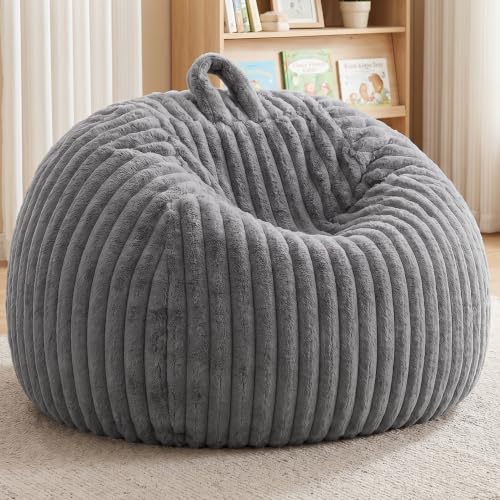 Bean Bag Cover No Filler Stuffed Animal Storage Bean Bag Chair Cover