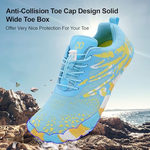 Image of XIHALOOK Athletic Hiking Water Shoes Womens Mens Quick Dry Barefoot for Beach Walking Kayaking Surfing Training