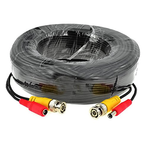 50M BNC DC CCTV Security Video Camera DVR Record Data Power Extension Cable